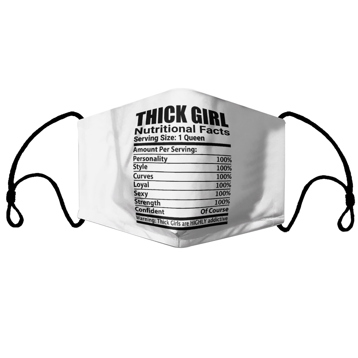 THICK GIRL BLACK MASK