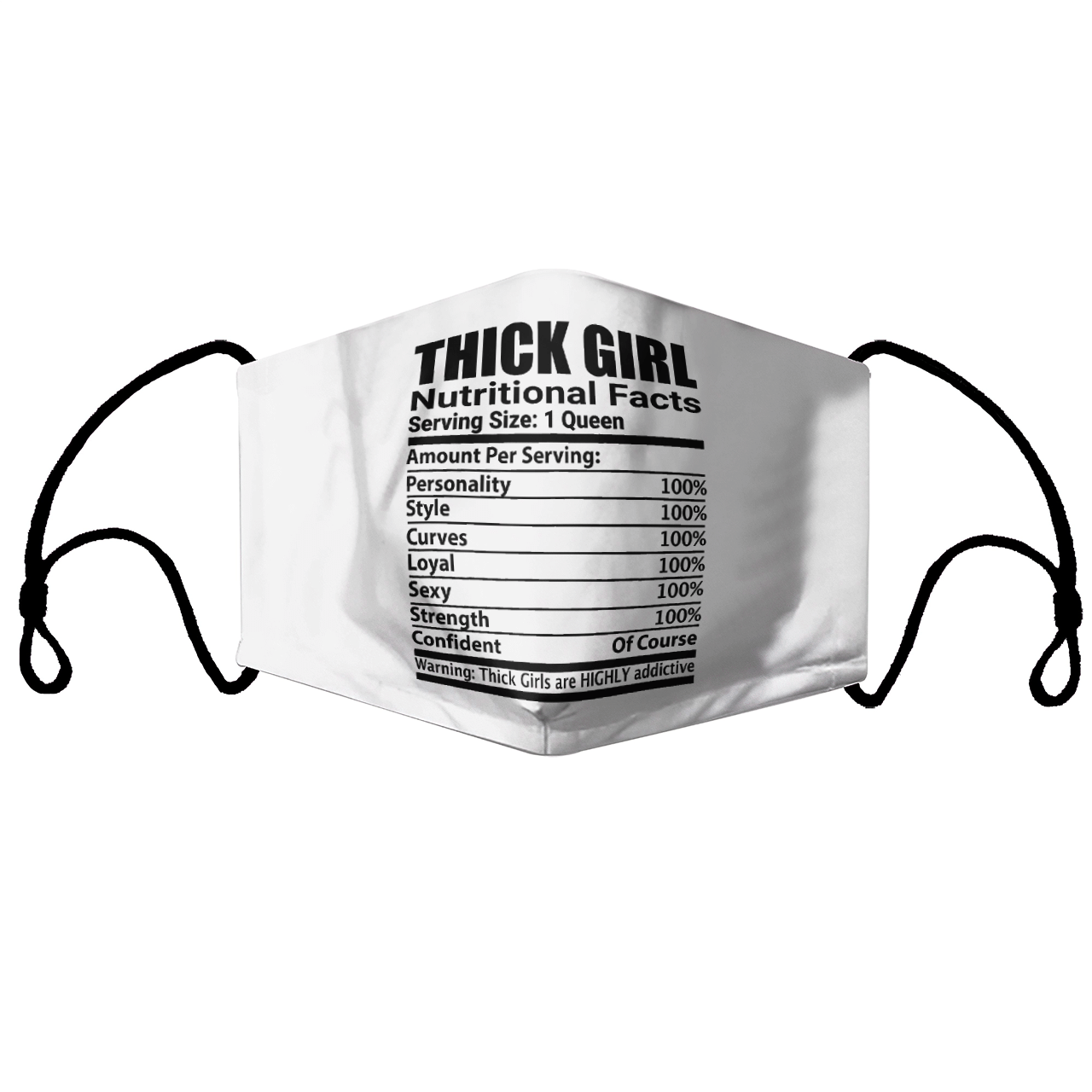 THICK GIRL BLACK MASK