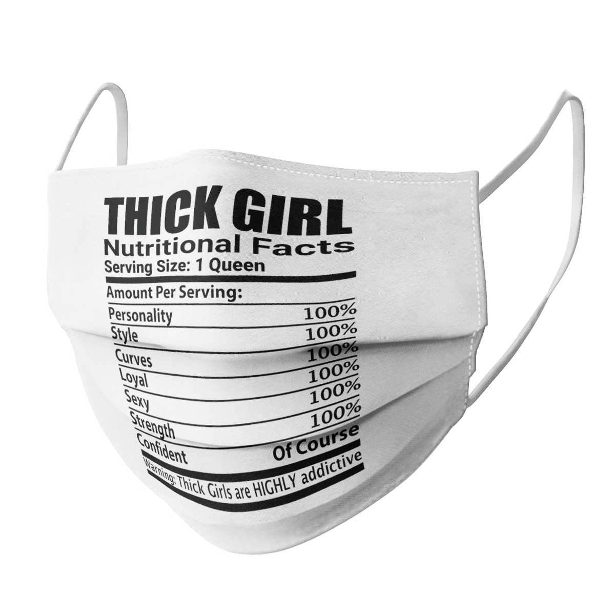 THICK GIRL BLACK MASK