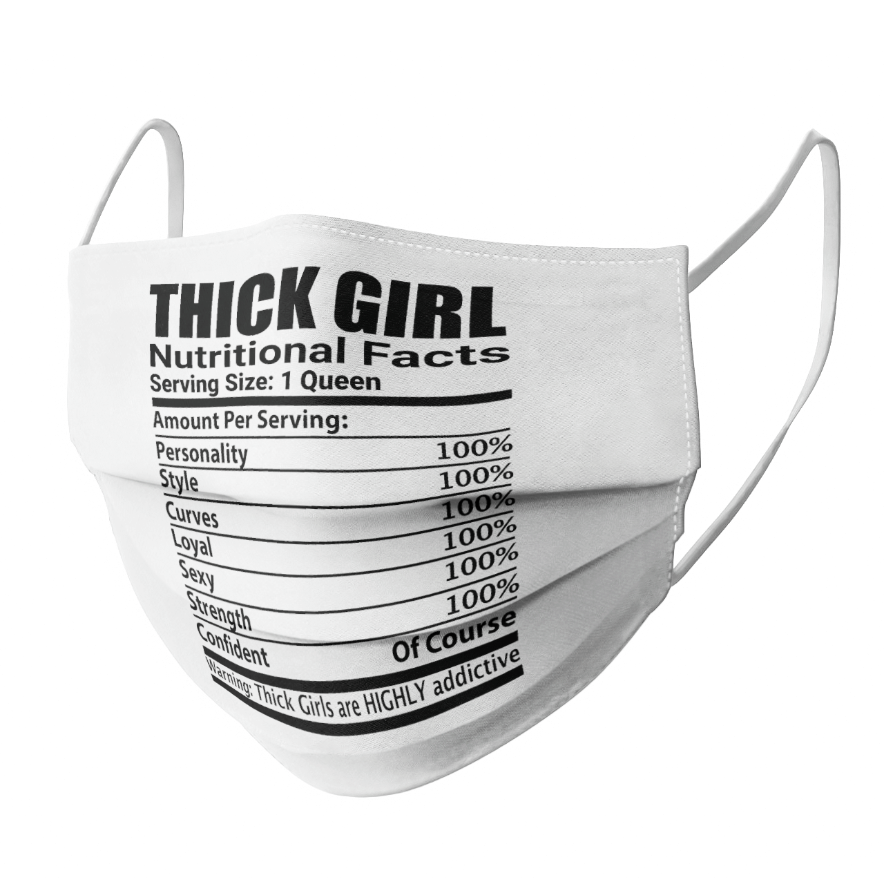 THICK GIRL BLACK MASK