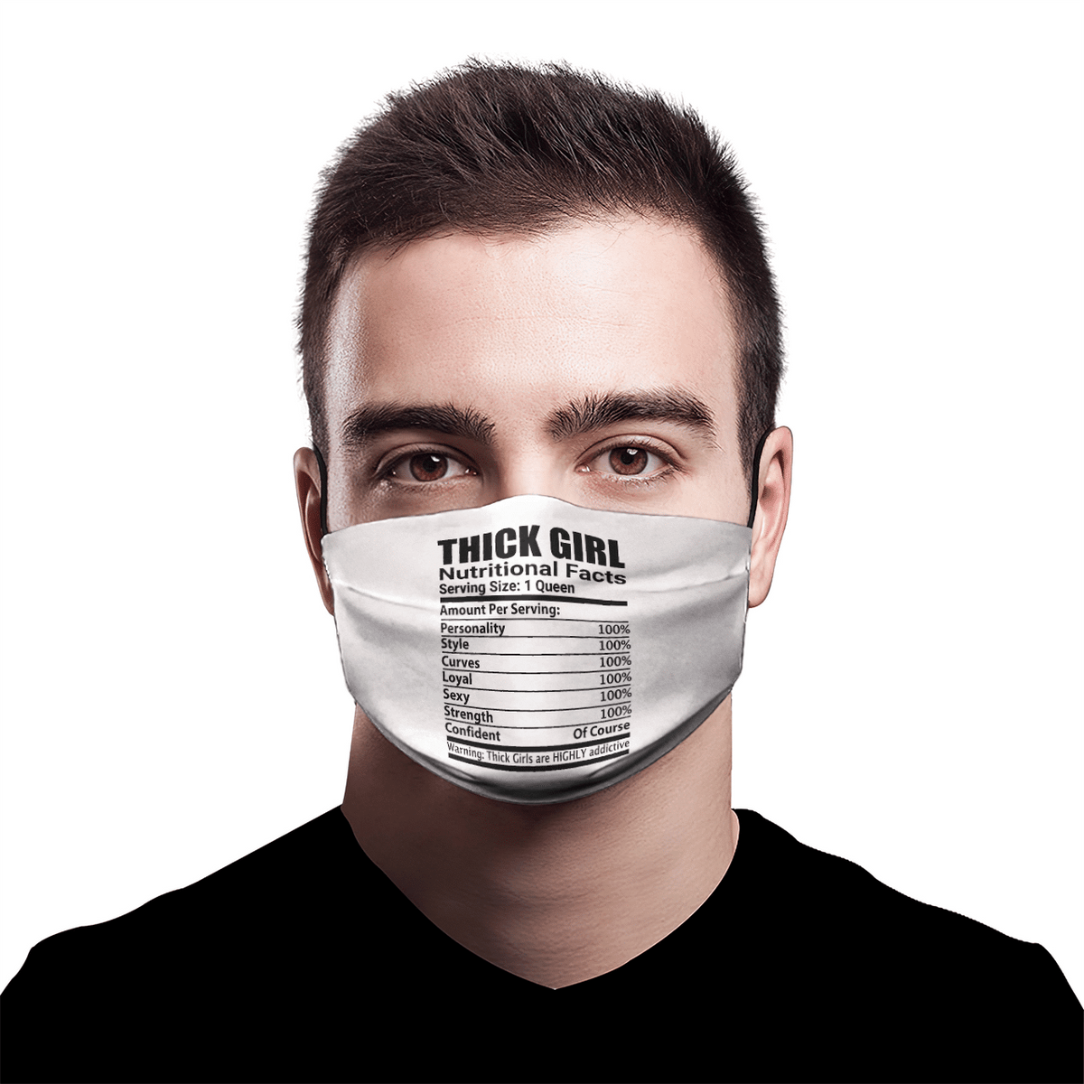 THICK GIRL BLACK MASK