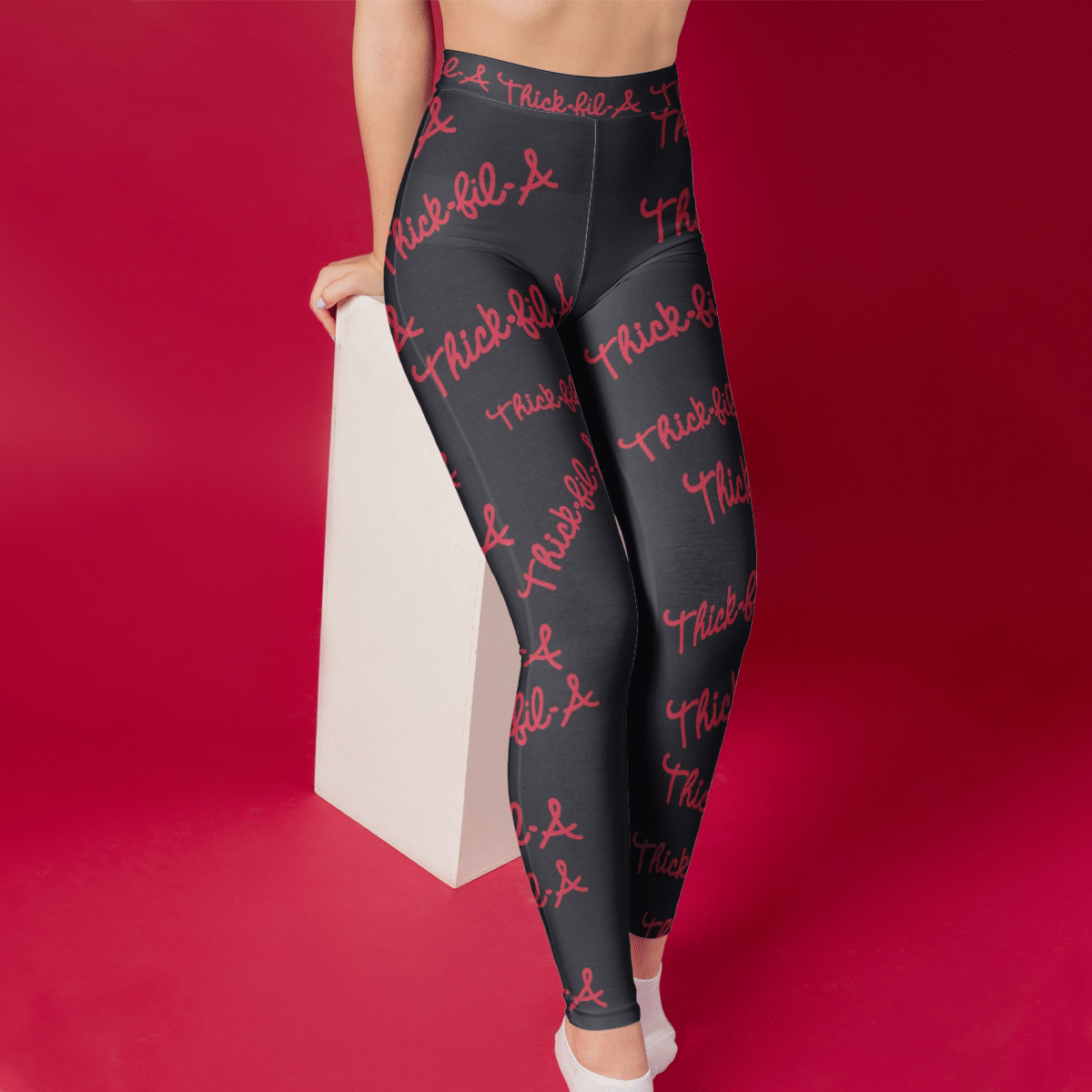 THICK FIL A BLACK LEGGINGS