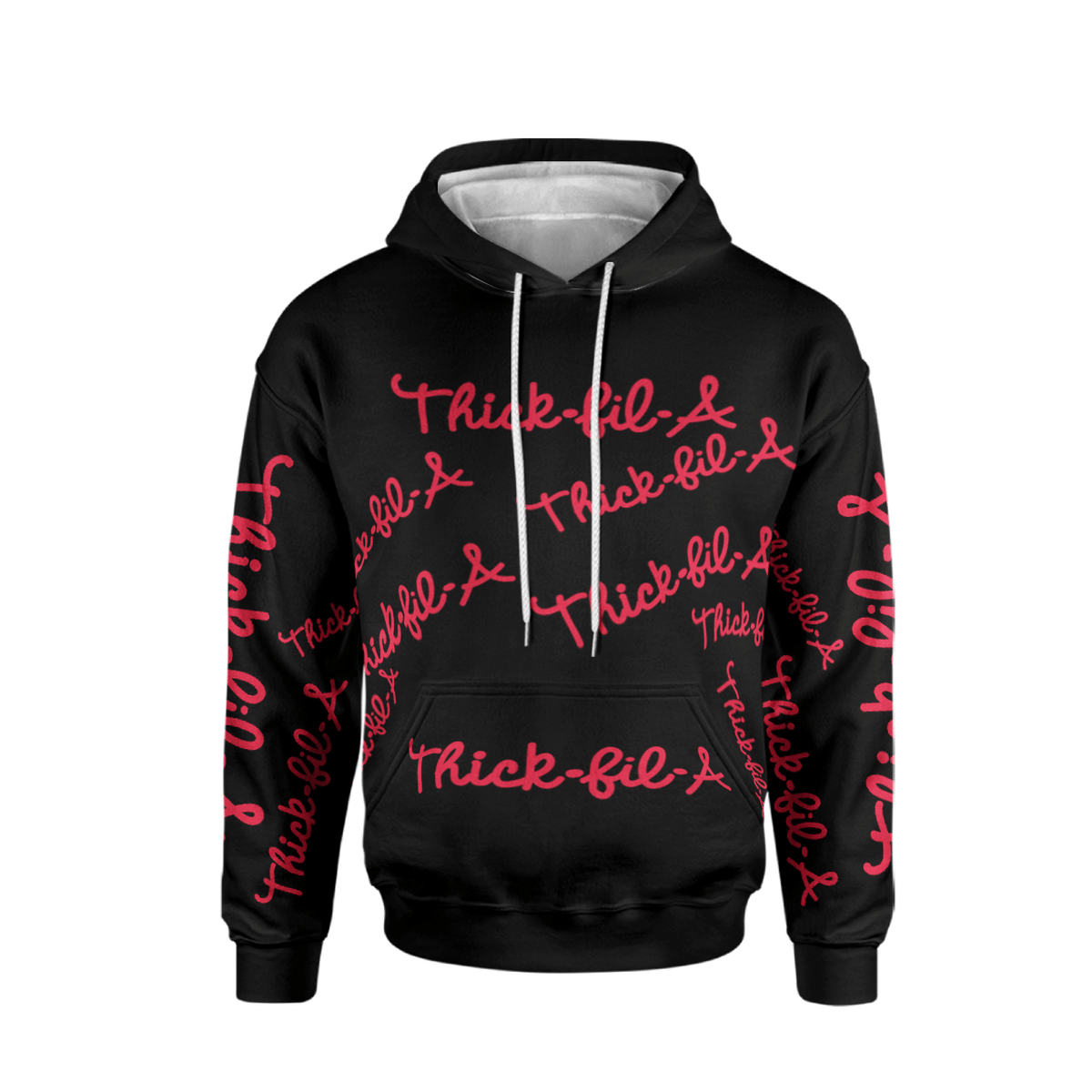 THICK FIL A BLACK FULL AOP MULTI PIECE HOODIE