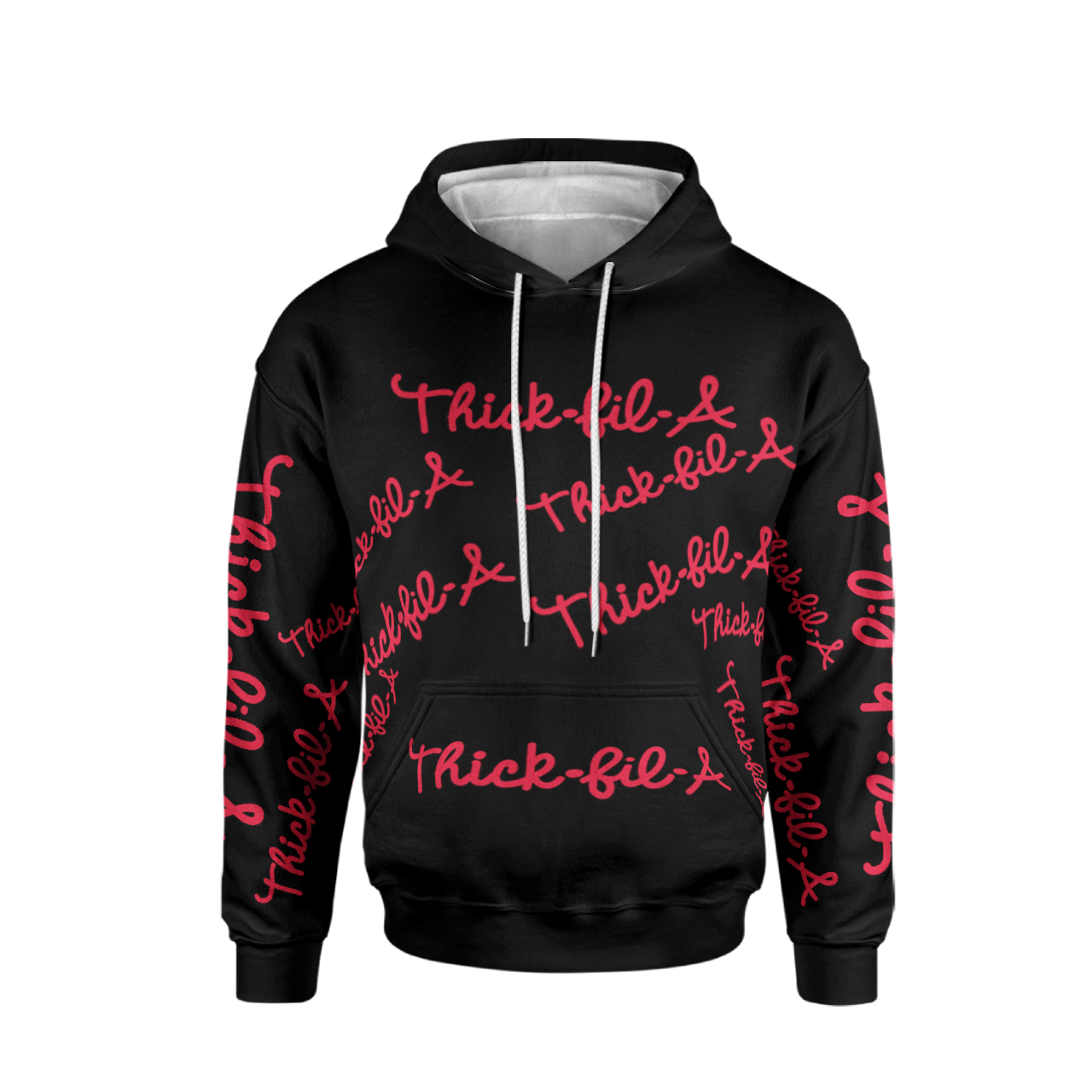 THICK FIL A BLACK FULL AOP MULTI PIECE HOODIE