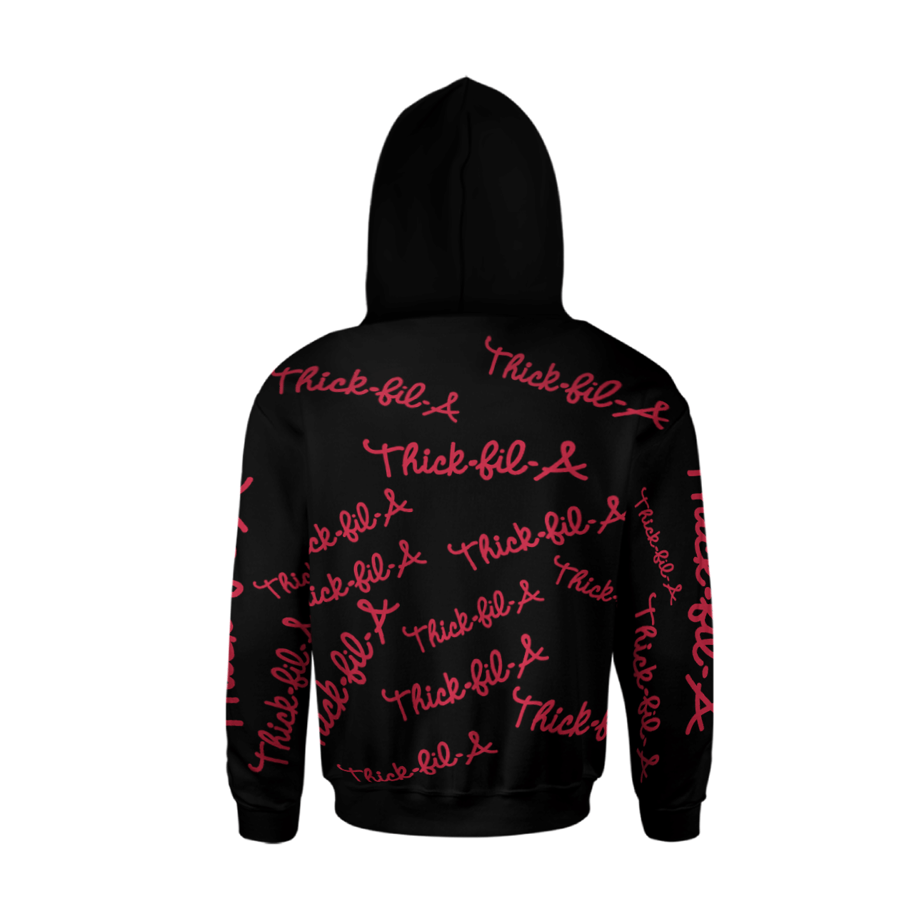 THICK FIL A BLACK FULL AOP MULTI PIECE HOODIE