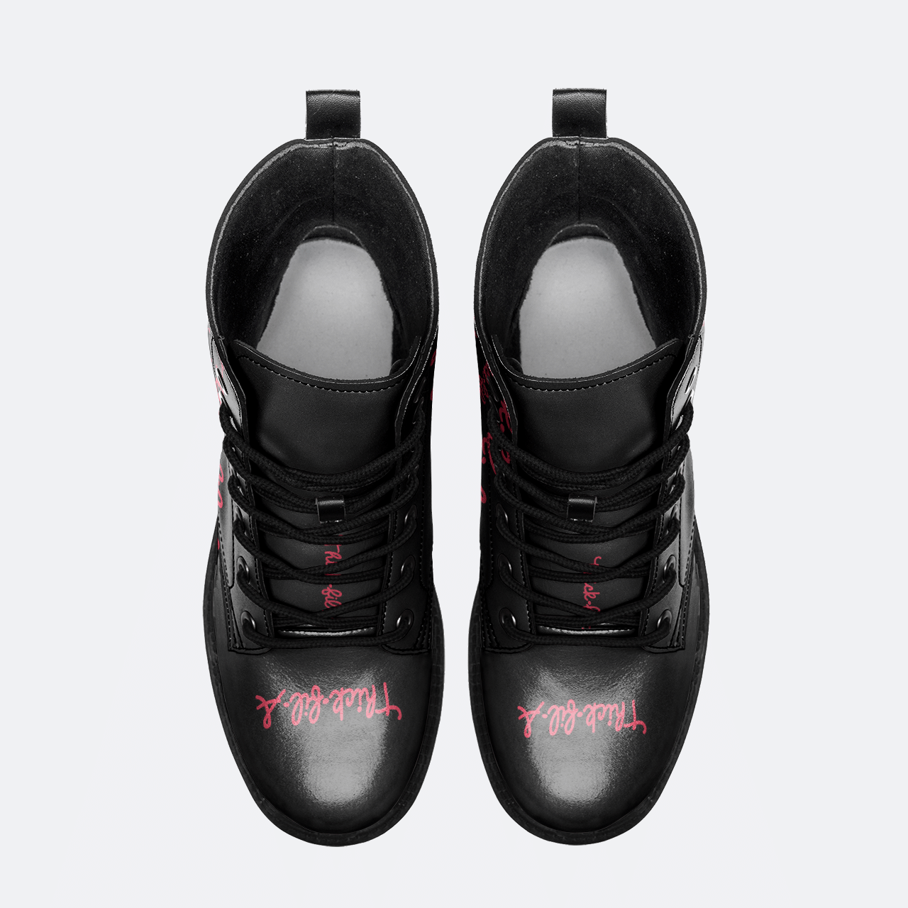 THICK FIL A BLACK LEATHER BOOTS