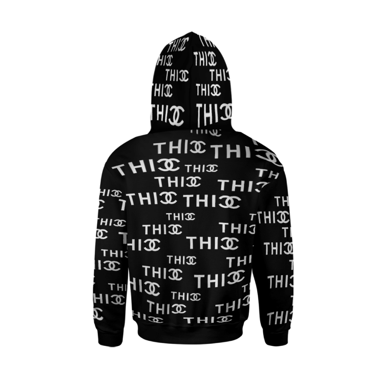 THICC BLACK FULL AOP MULTI PIECE HOODIE