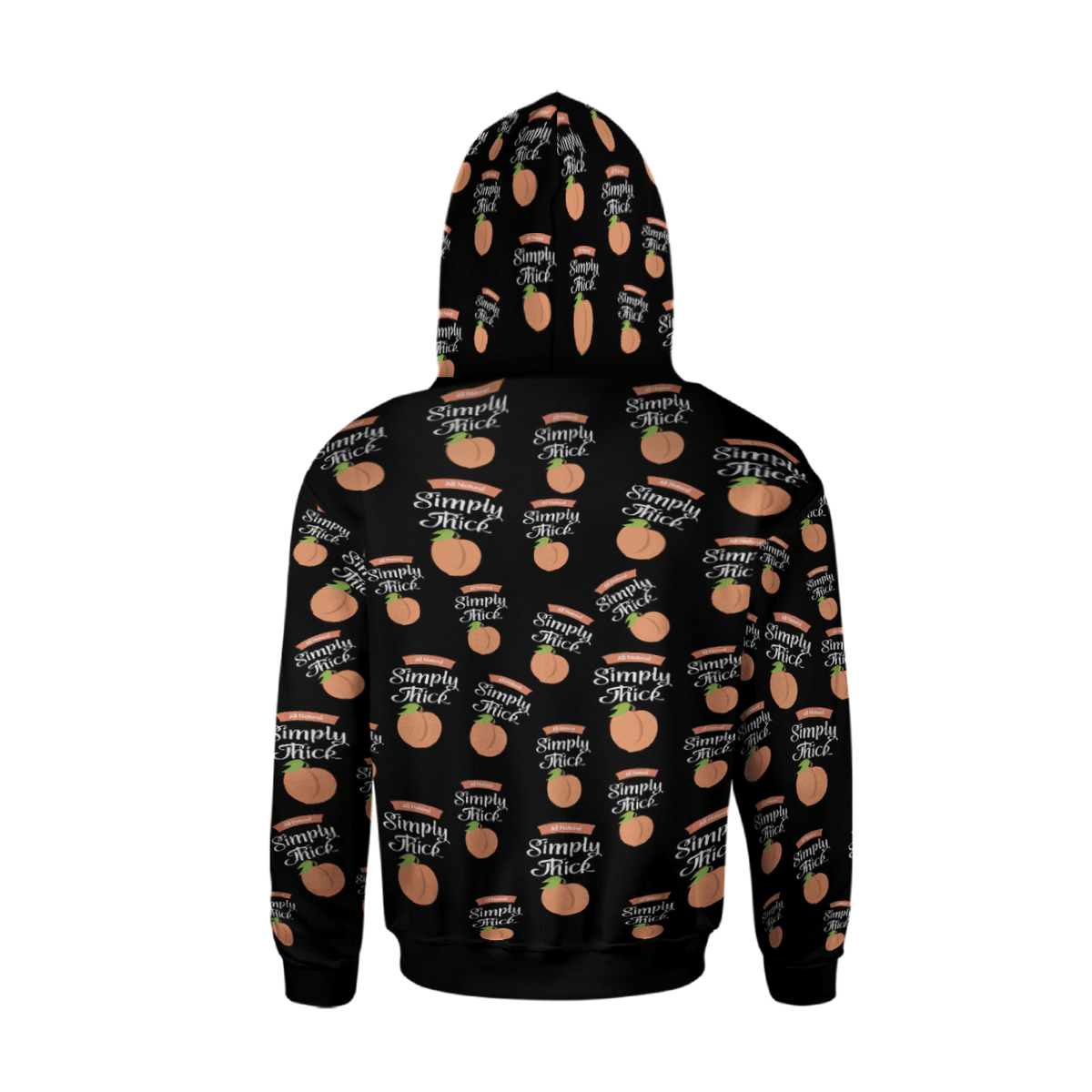 SIMPLY THICK BLACK FULL AOP MULTI PIECE HOODIE
