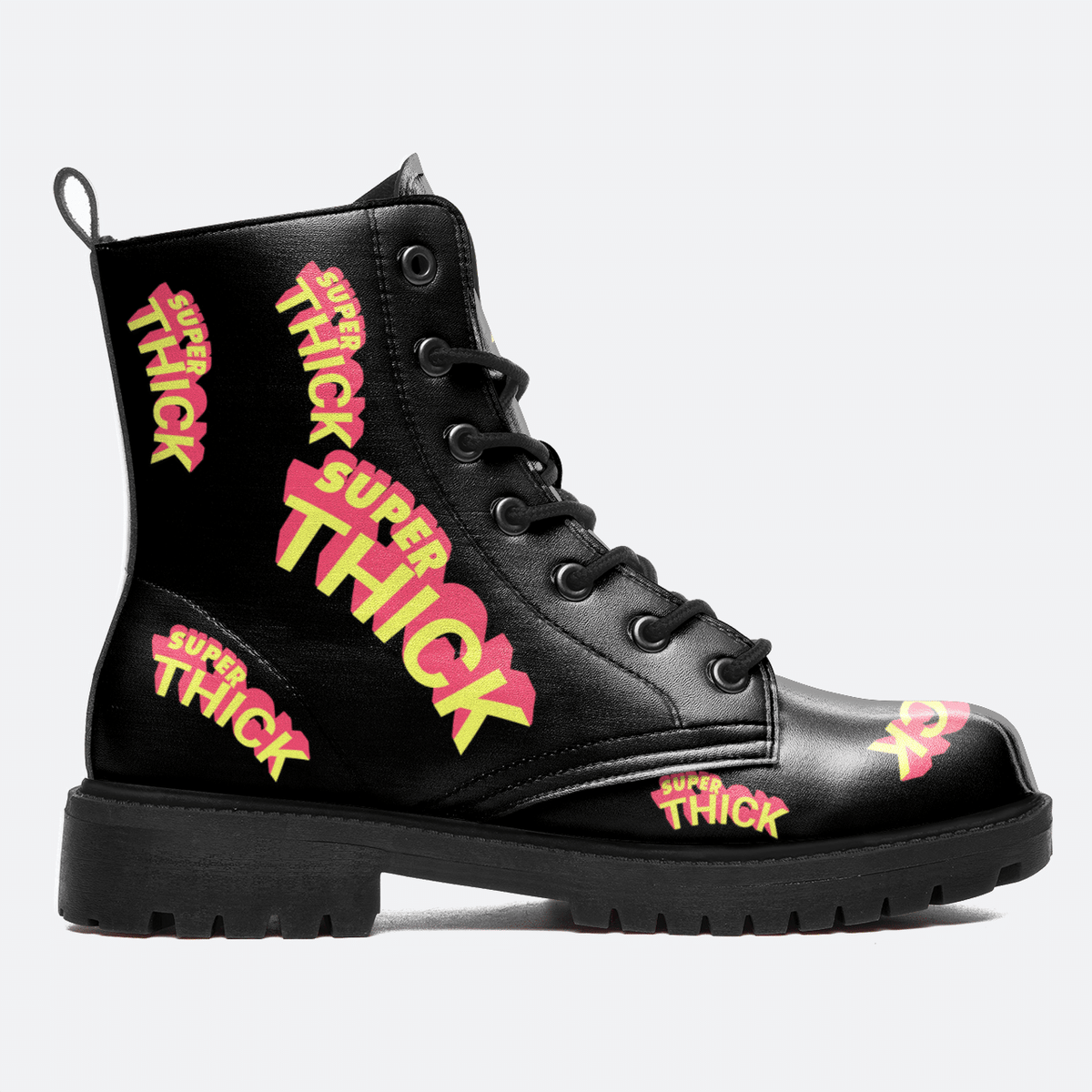 SUPER THICK BLACK LEATHER BOOTS