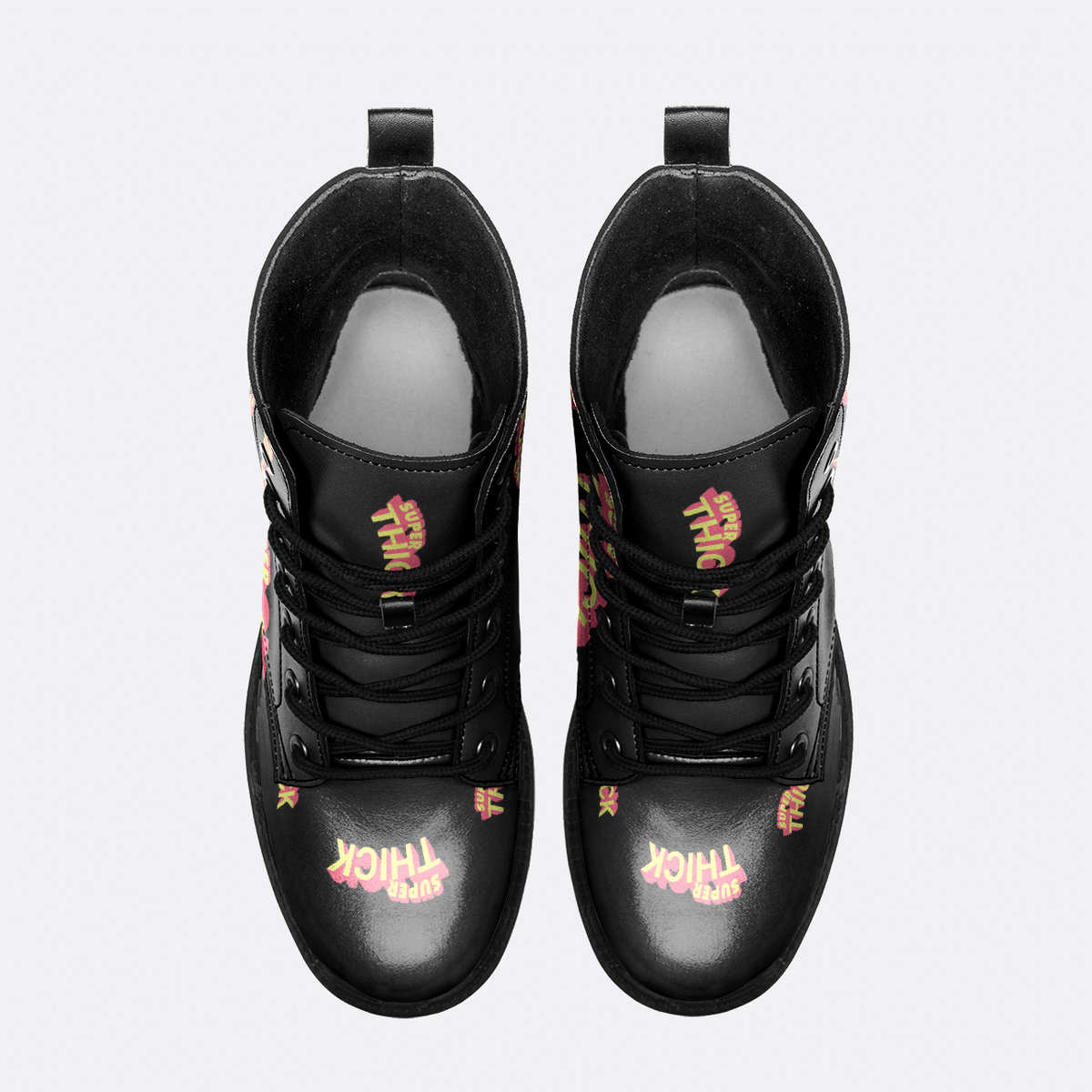 SUPER THICK BLACK LEATHER BOOTS