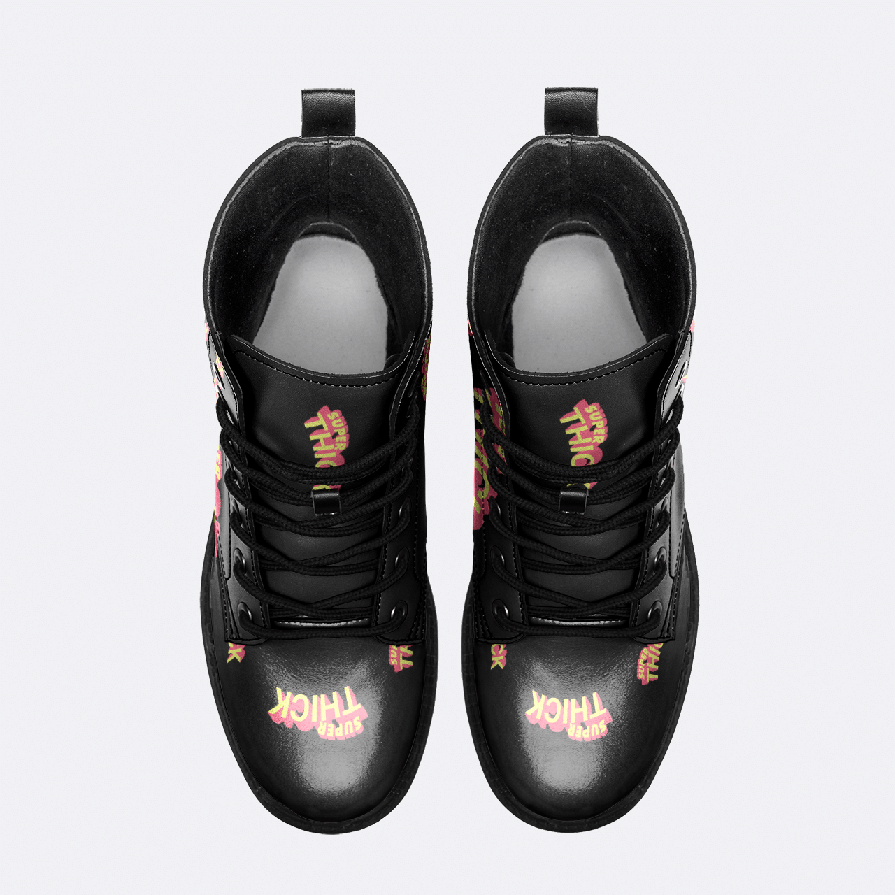 SUPER THICK BLACK LEATHER BOOTS