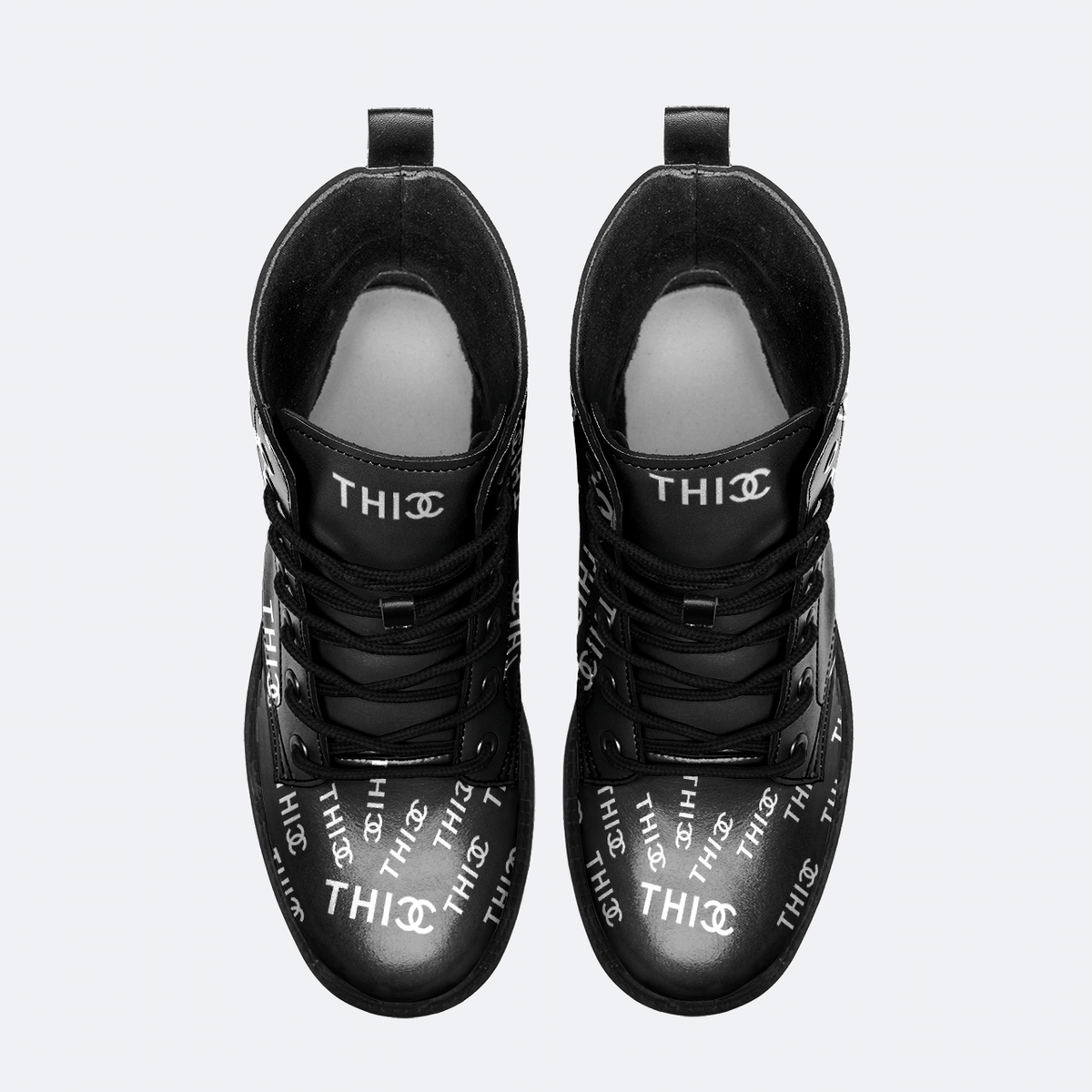 THICC BLACK LEATHER BOOTS