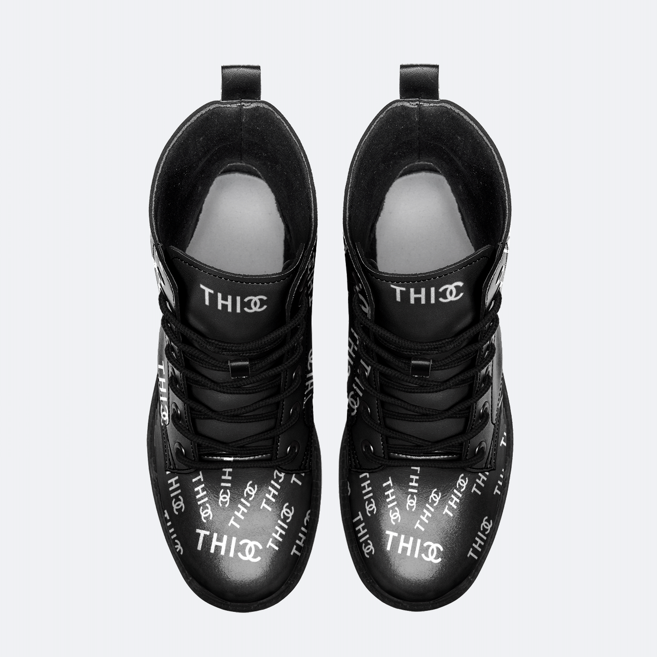 THICC BLACK LEATHER BOOTS