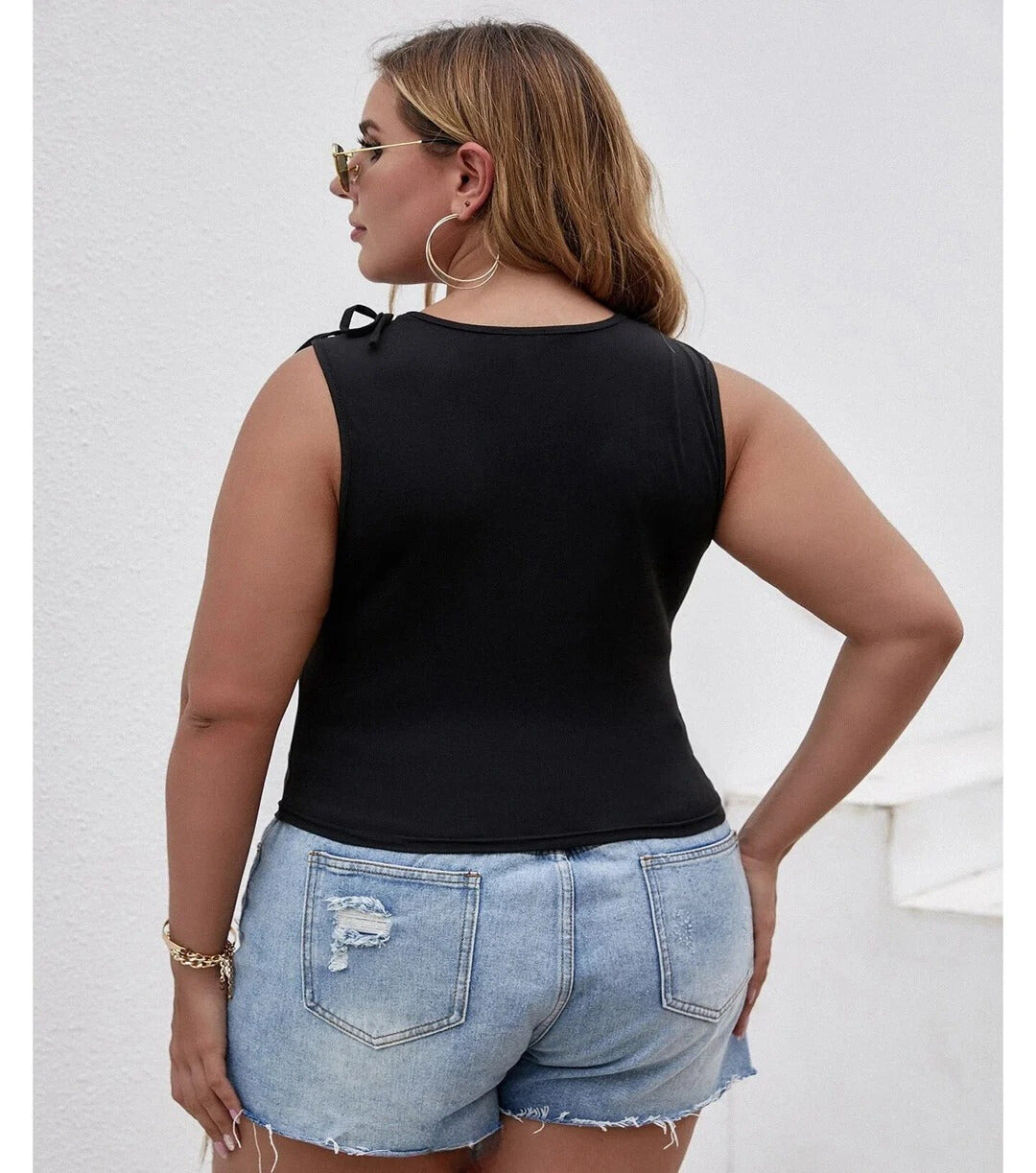 (Buy 1 Get 1 FREE) Plus Size Off Shoulder Top + Plus Size Crop Top (Pack of 2)