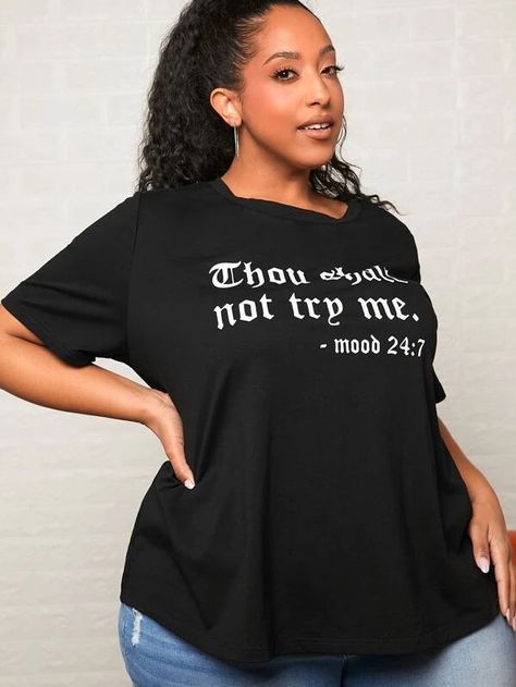 Plus Slogan Graphic Tee CS3108