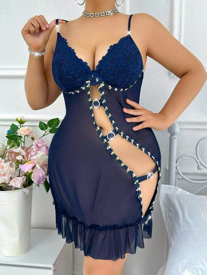 Sexy Mesh Nightgown 19091