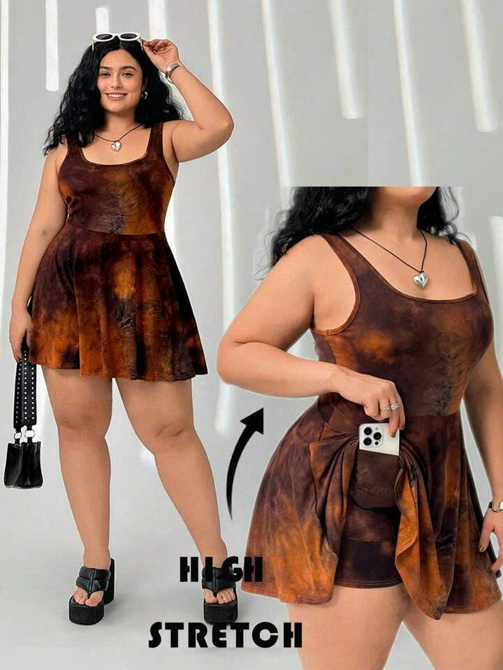 Tie-Dye Sleeveless Jumpsuit 1063