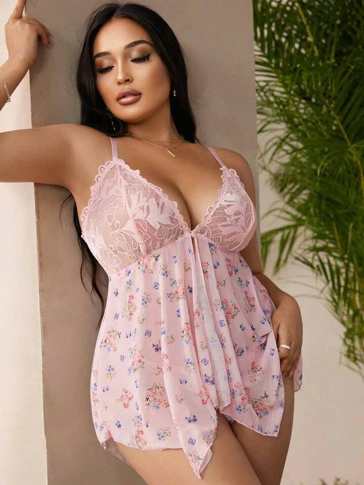 Sexy Lace Patchwork Lingerie Set 24081