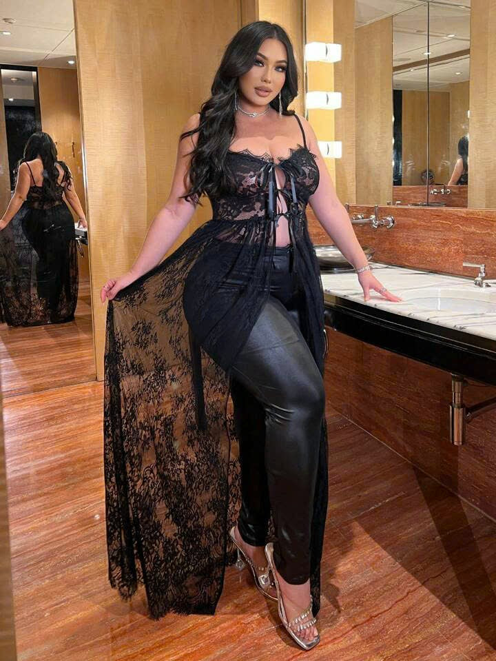 Lace Front Tie Camisole 7065