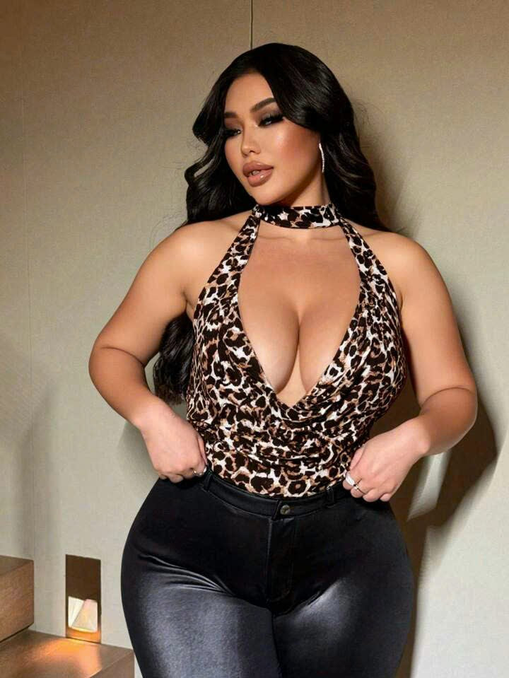 Draped Neck Sexy Cami Top 7066