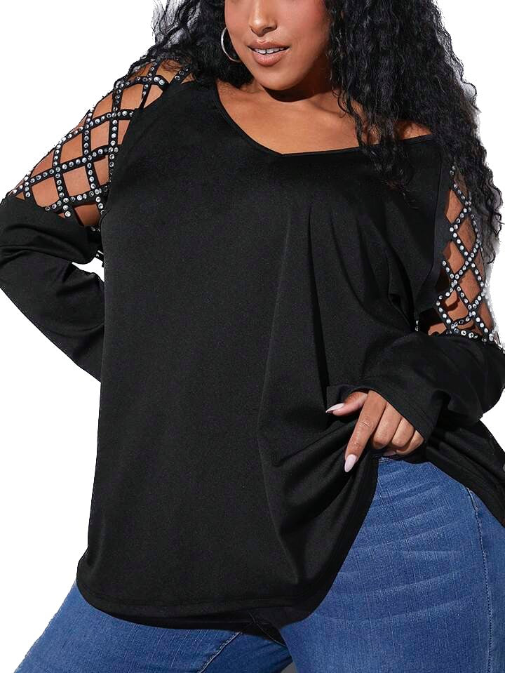 Cut Out Shoulder Tee (Size US22 - US34)