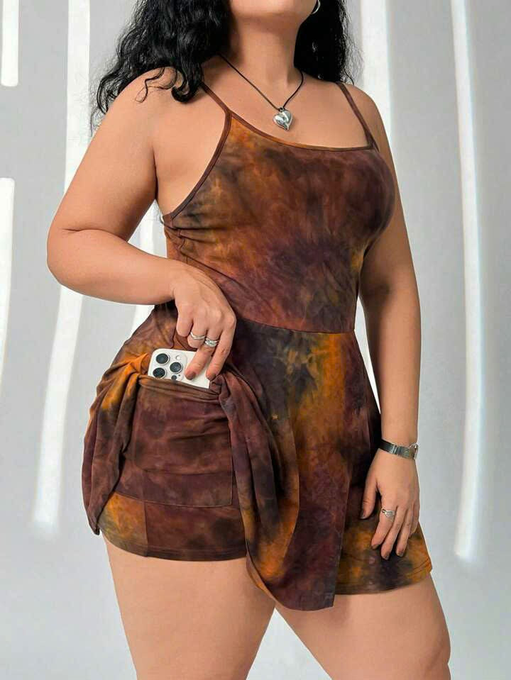 Tie-Dye Jumpsuit With Pockets 1065