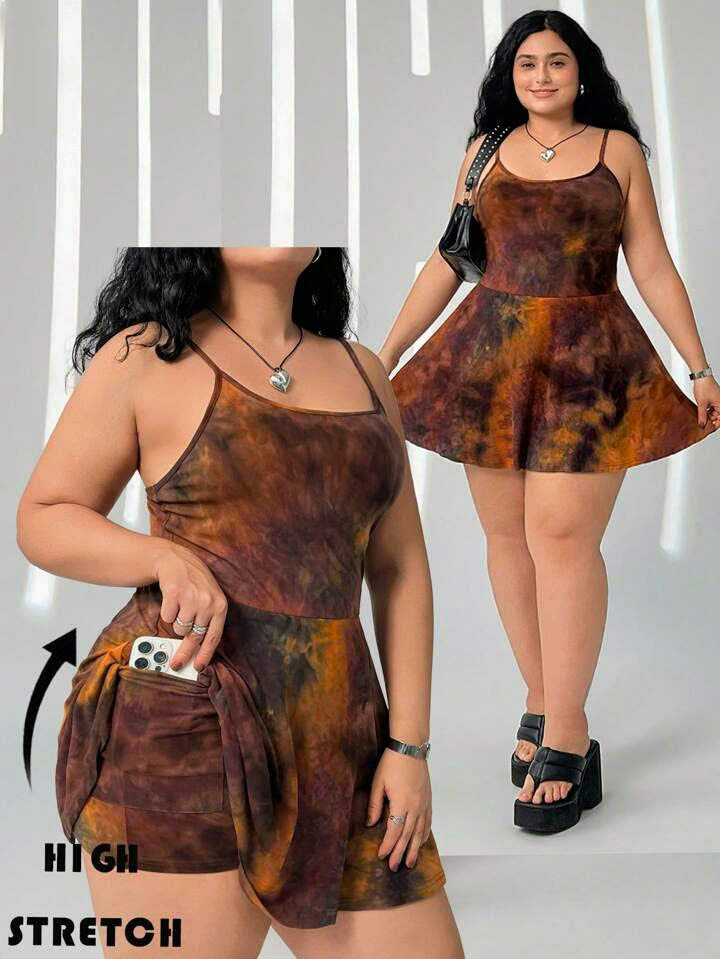 Tie-Dye Jumpsuit With Pockets 1065