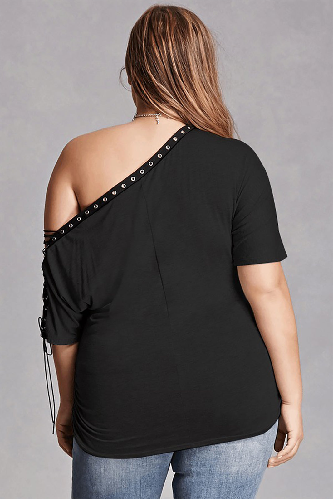 (Buy 1 Get 1 FREE) Plus Size Off Shoulder Top + Plus Size Crop Top (Pack of 2)