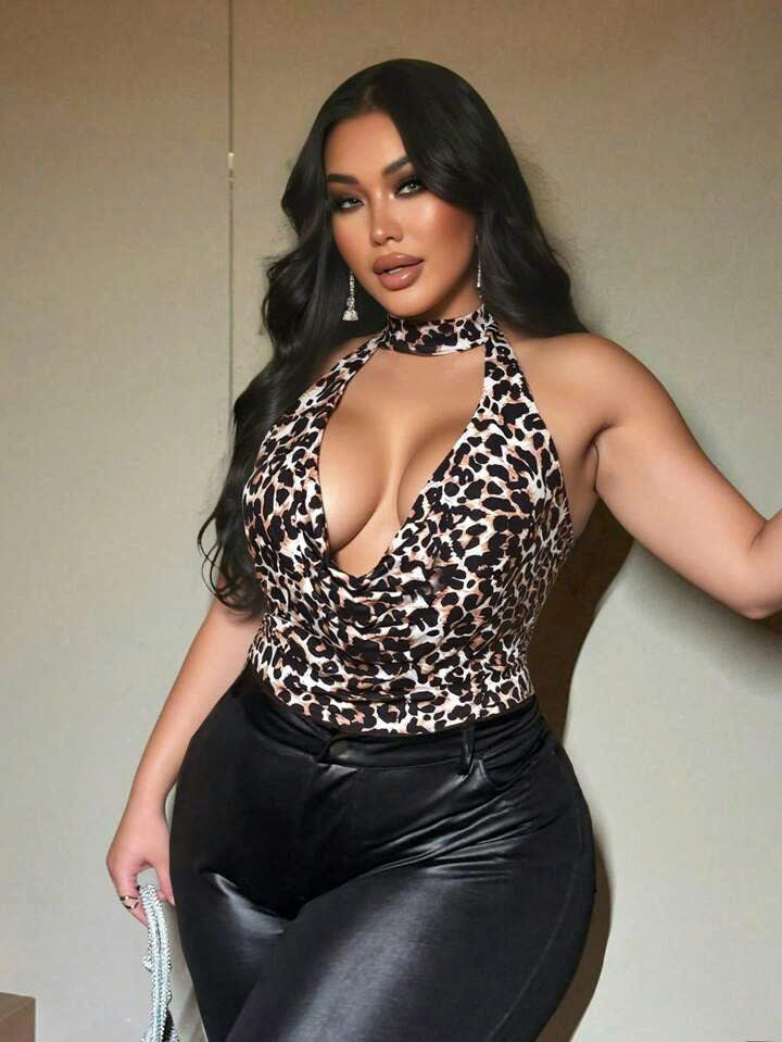 Draped Neck Sexy Cami Top 7066