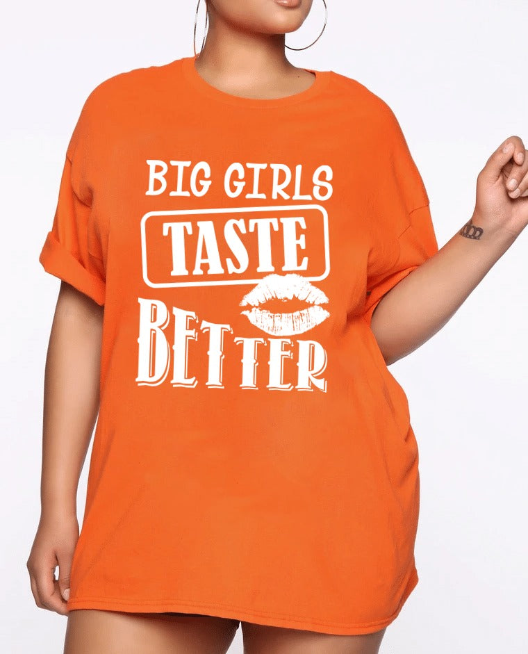 Plus Size T-Shirt Dress Big Girls Graphic CS1109