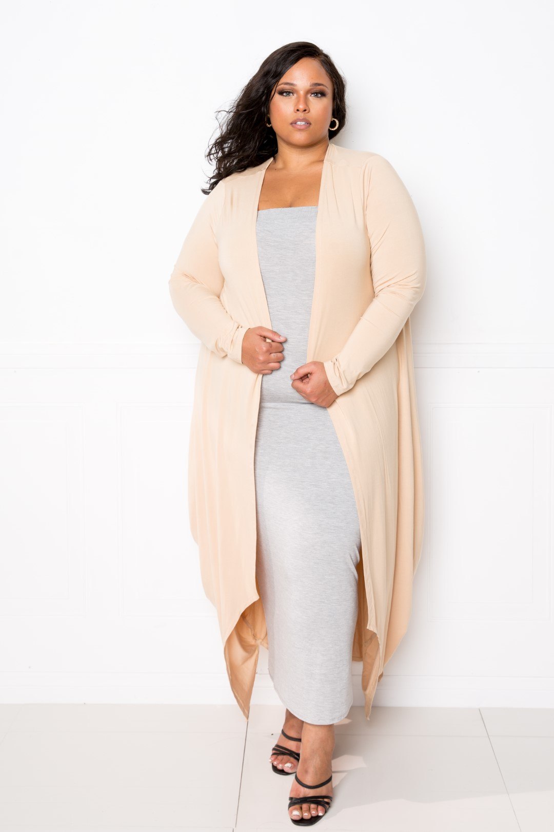 Bubbled Hem Waterfall Cardigan CV9011