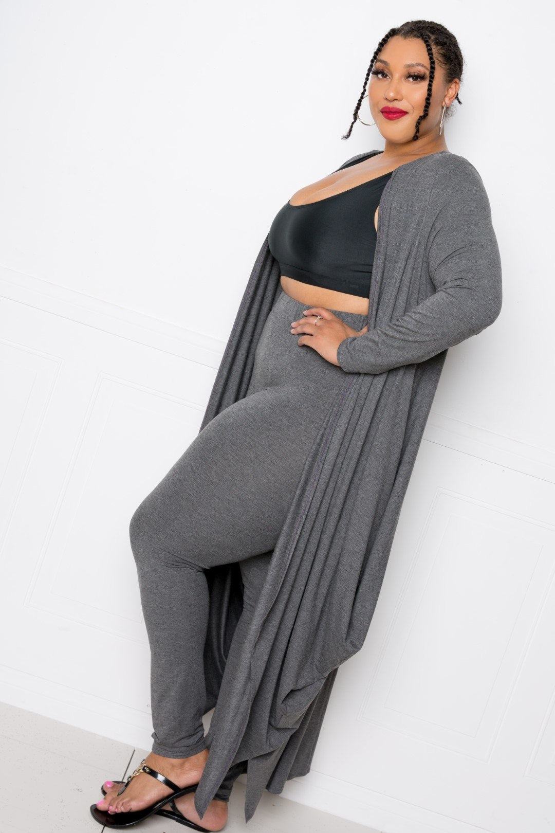 Bubbled Hem Waterfall Cardigan CV9011