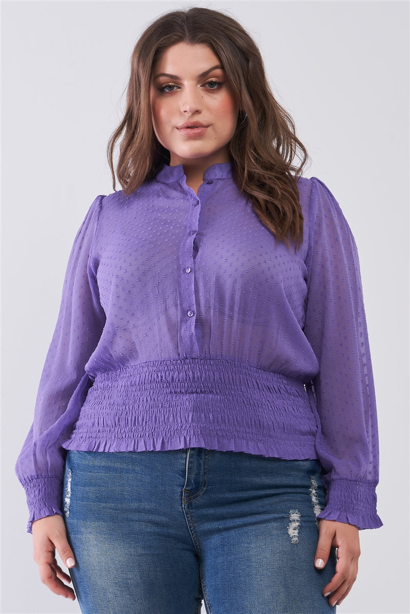 Button-down Polka Dot Blouse CT0806