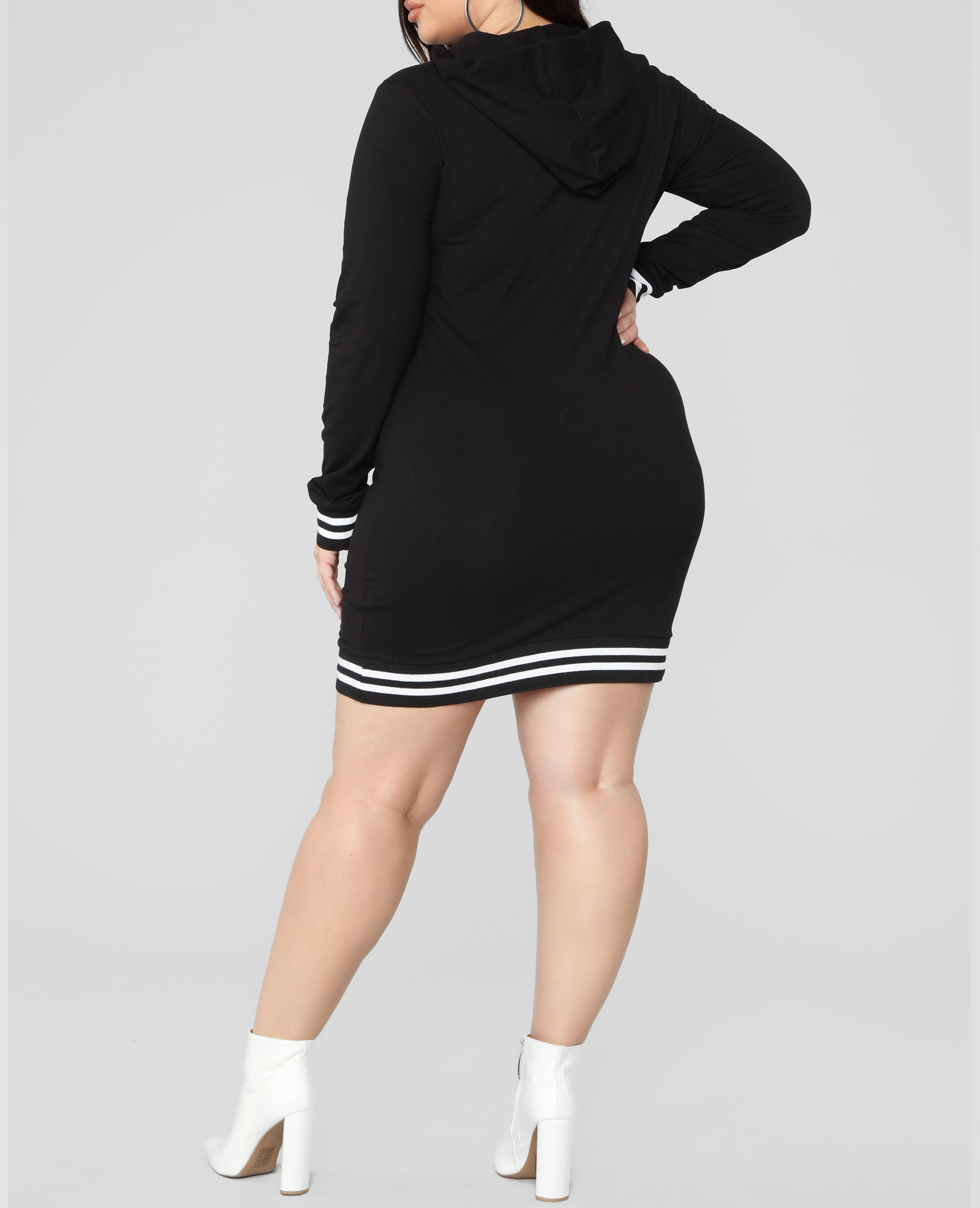 Curvestyles Hoodie Dress CS2011